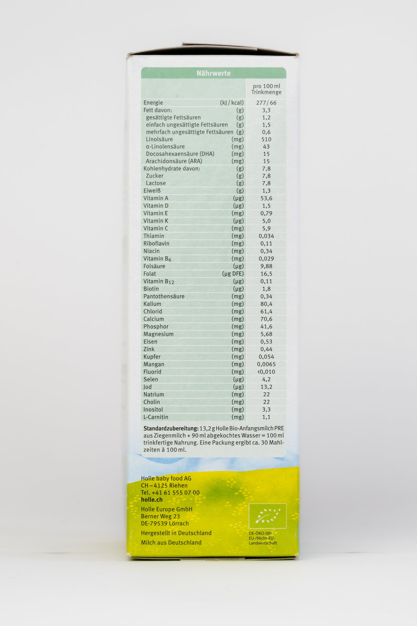 Holle Organic Goat Formula - Stage Pre