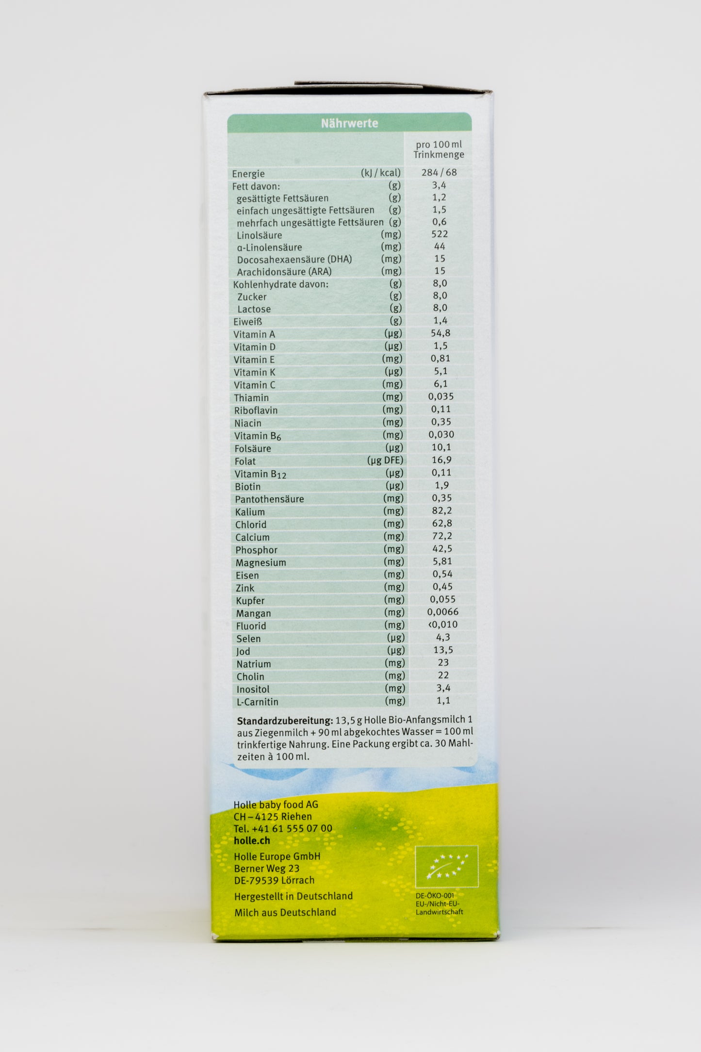 Holle Organic Goat Formula - Stage 1