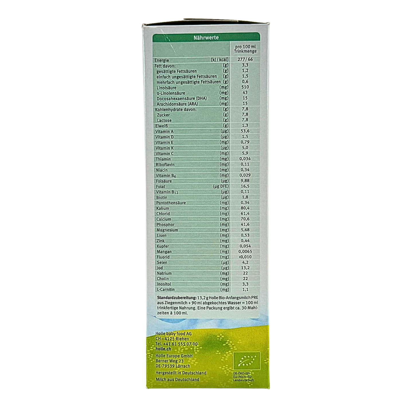 Holle Organic Goat Formula - Stage Pre
