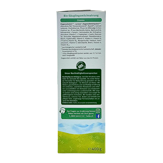 Holle Organic Goat Formula - Stage 1