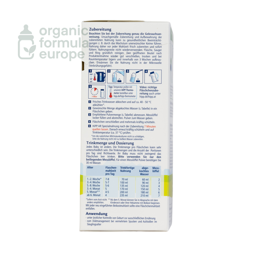 HiPP Anti-Reflux Formula all stages packaging