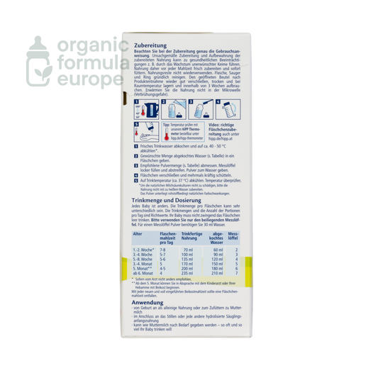 HiPP HA Formula Stage Pre packaging