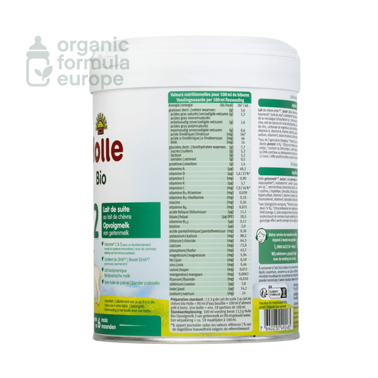 Holle Goat Dutch Formula - Stage 2 - Organic Formula Europe