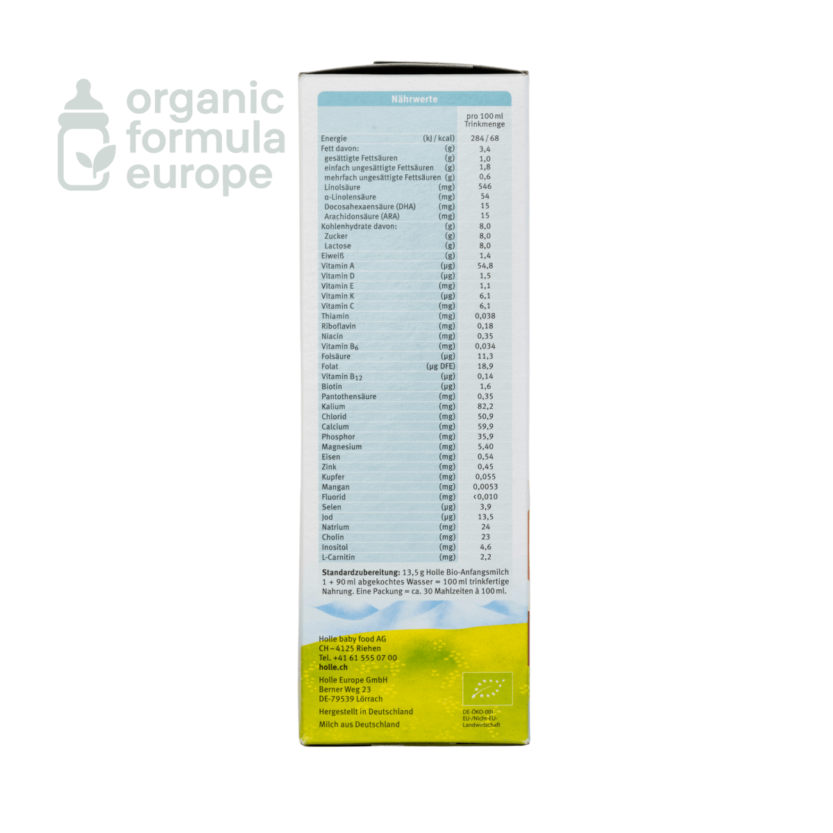 Holle Organic Baby Formula - Stage 1 - Organic Formula Europe