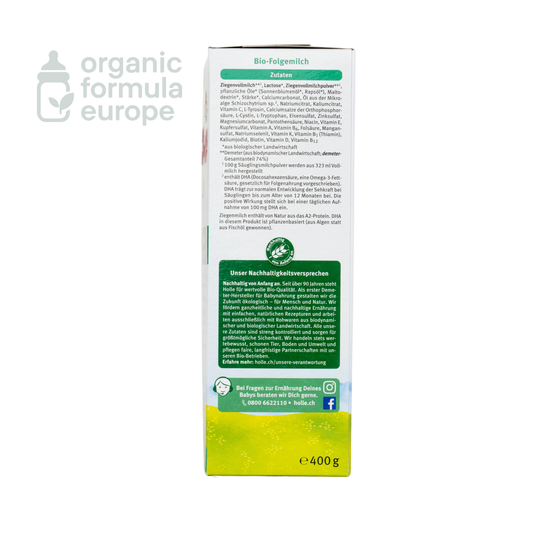 Holle Organic Goat Formula Stage 3 packaging