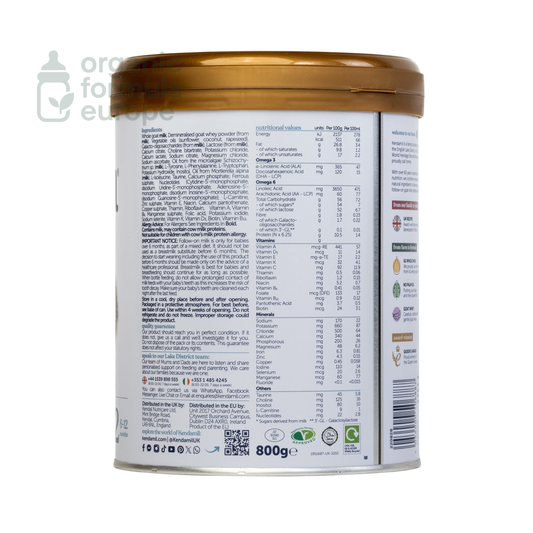 Kendamil Goat Formula Stage 2 packaging