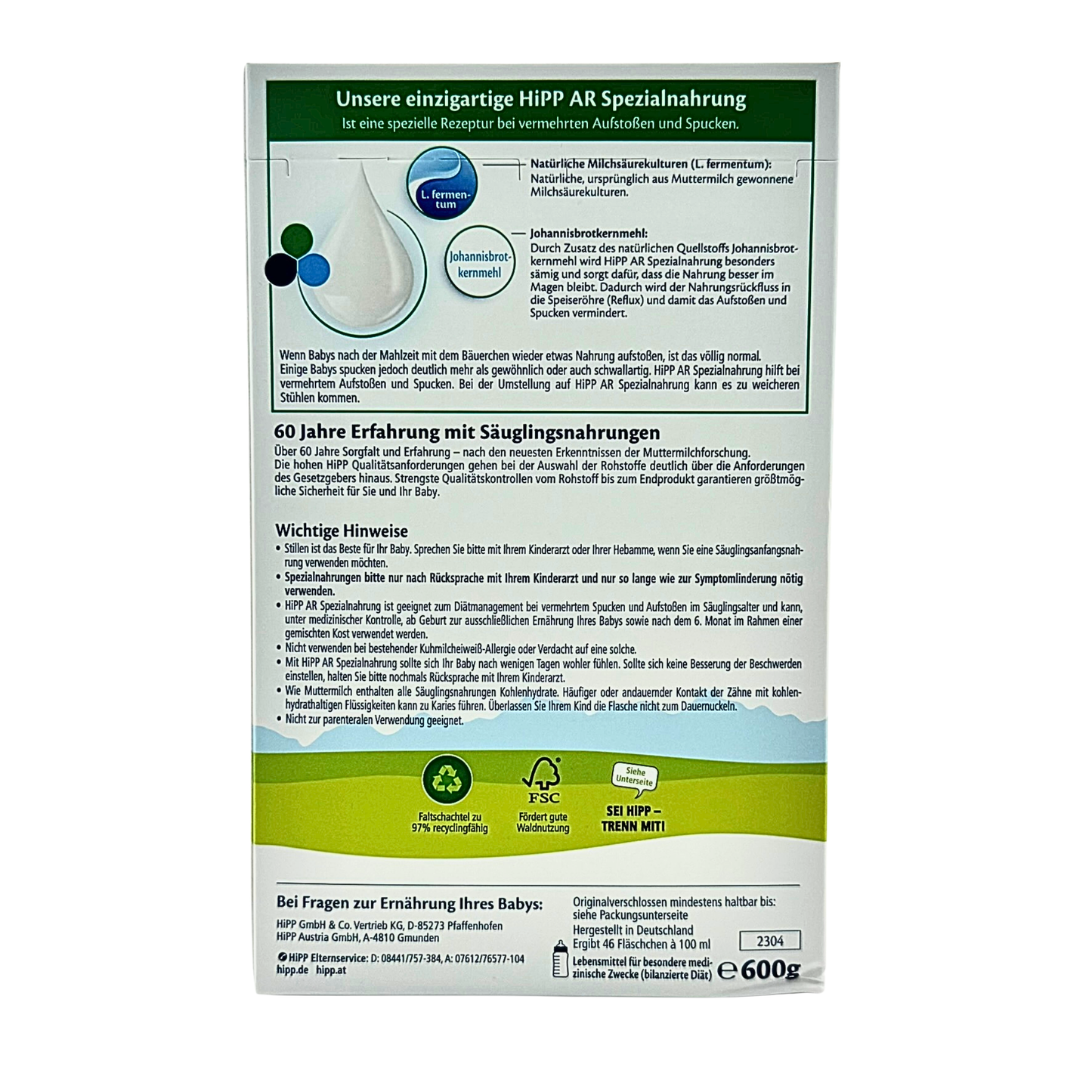 HiPP Anti Reflux Formula - All Stages