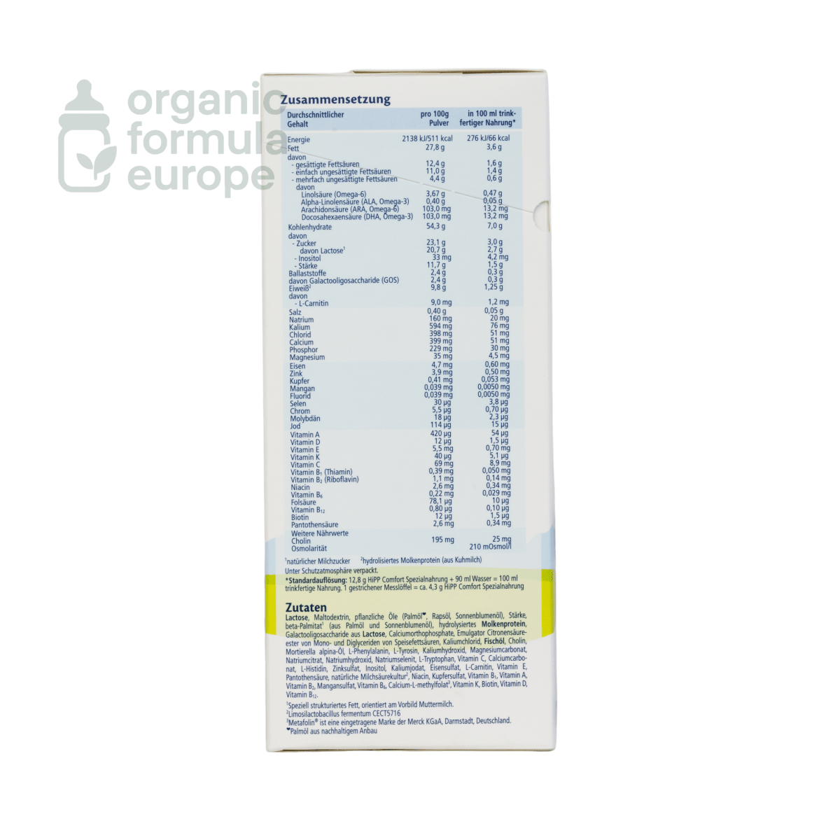 HiPP Comfort Formula - All Stages - Organic Formula Europe