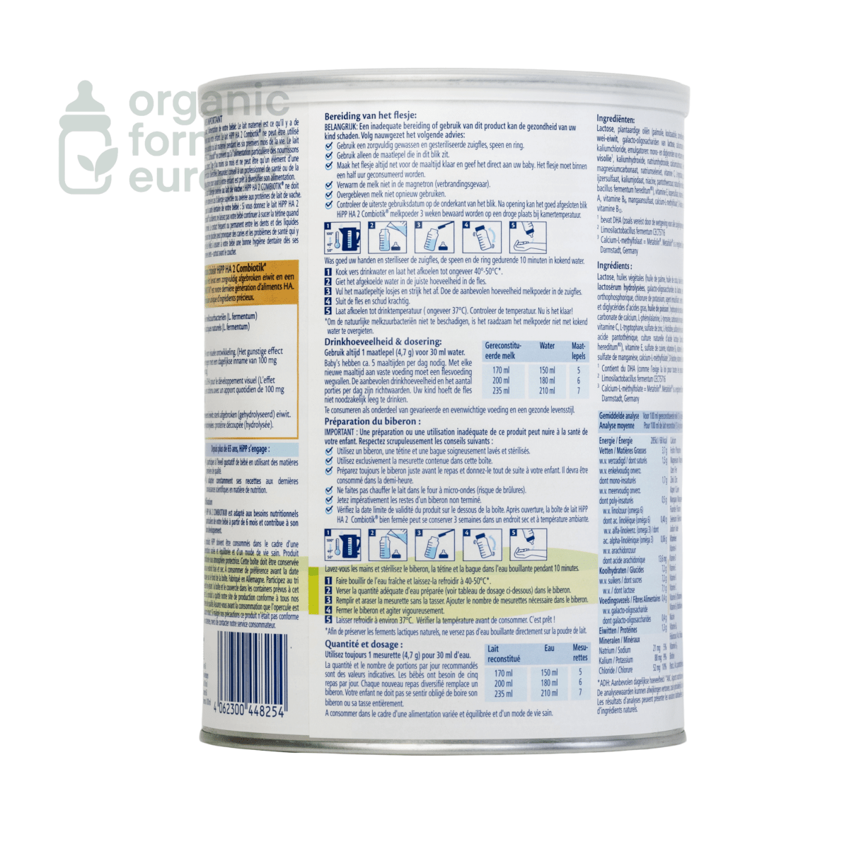 HiPP Dutch Hypoallergenic Formula - Stage 2 - Organic Formula Europe