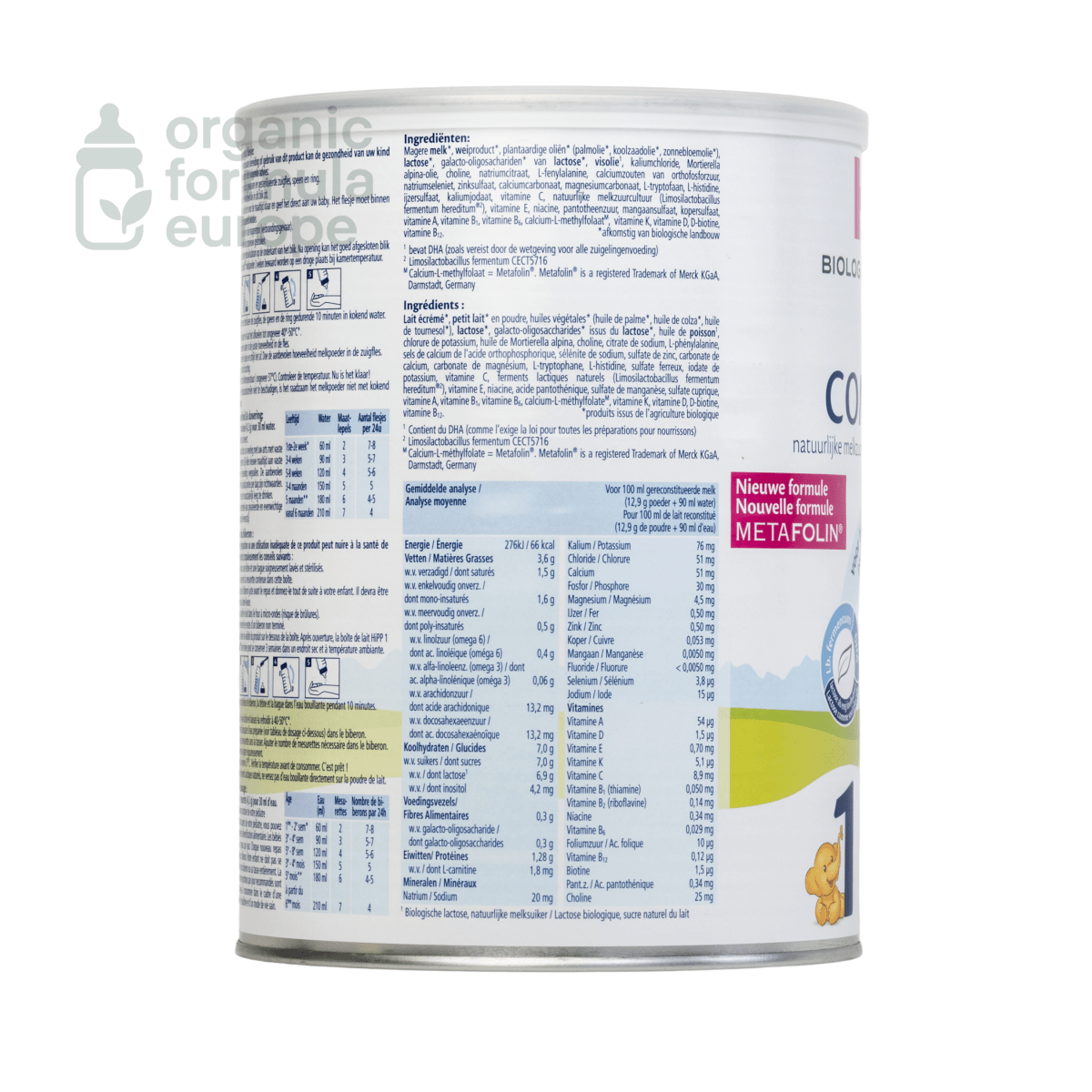 HiPP Dutch Organic Formula - Stage 1 - Organic Formula Europe