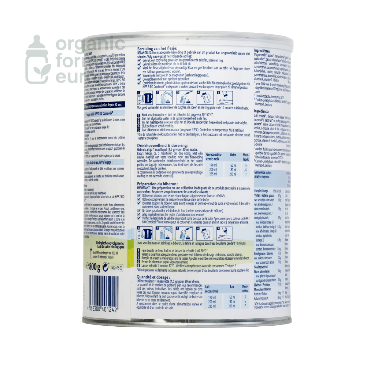 HiPP Dutch Organic Formula - Stage 2 - Organic Formula Europe