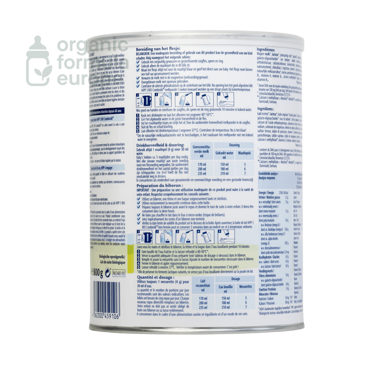 HiPP Dutch Organic Formula - Stage 3 - Organic Formula Europe