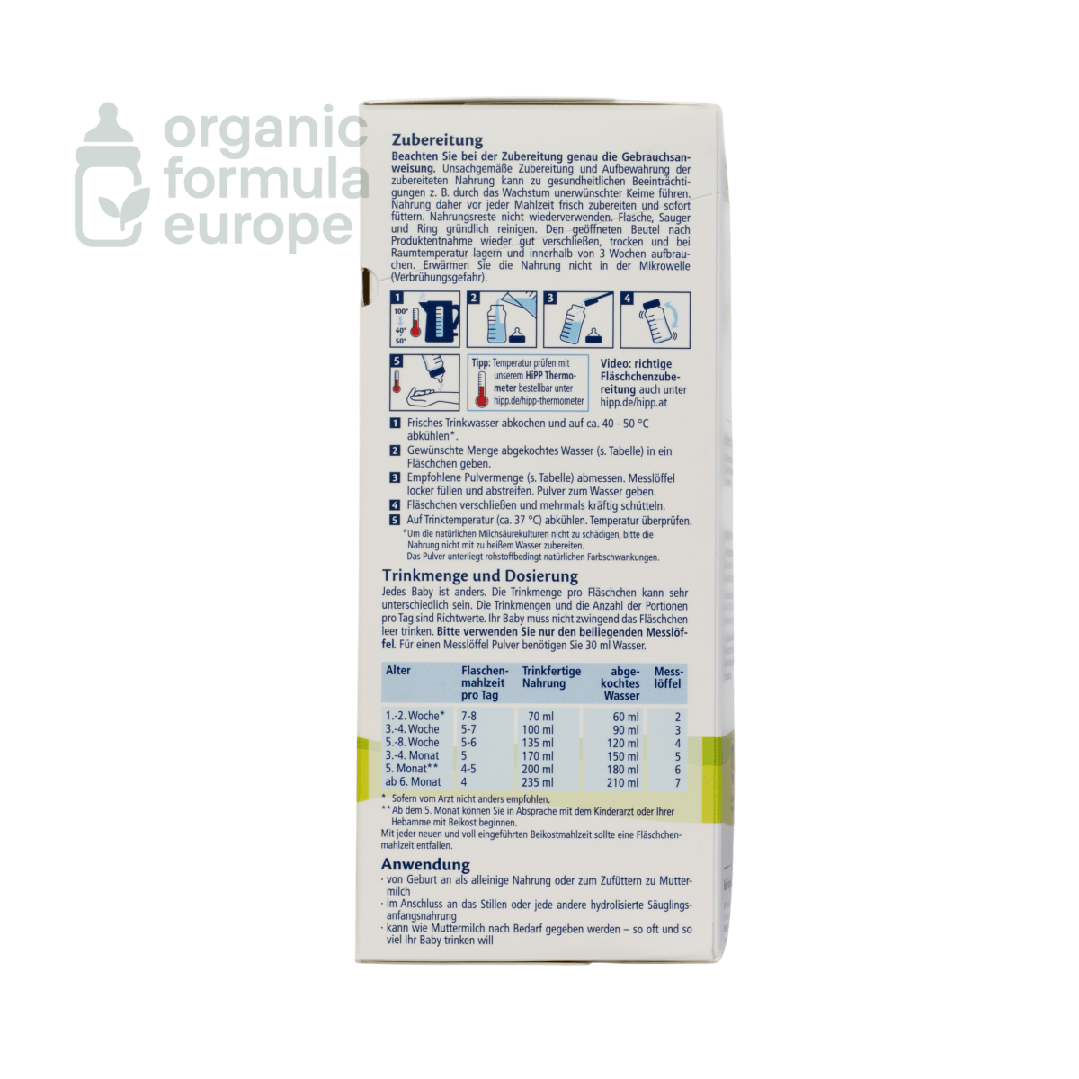 HiPP HA Formula - Stage 1 - Organic Formula Europe