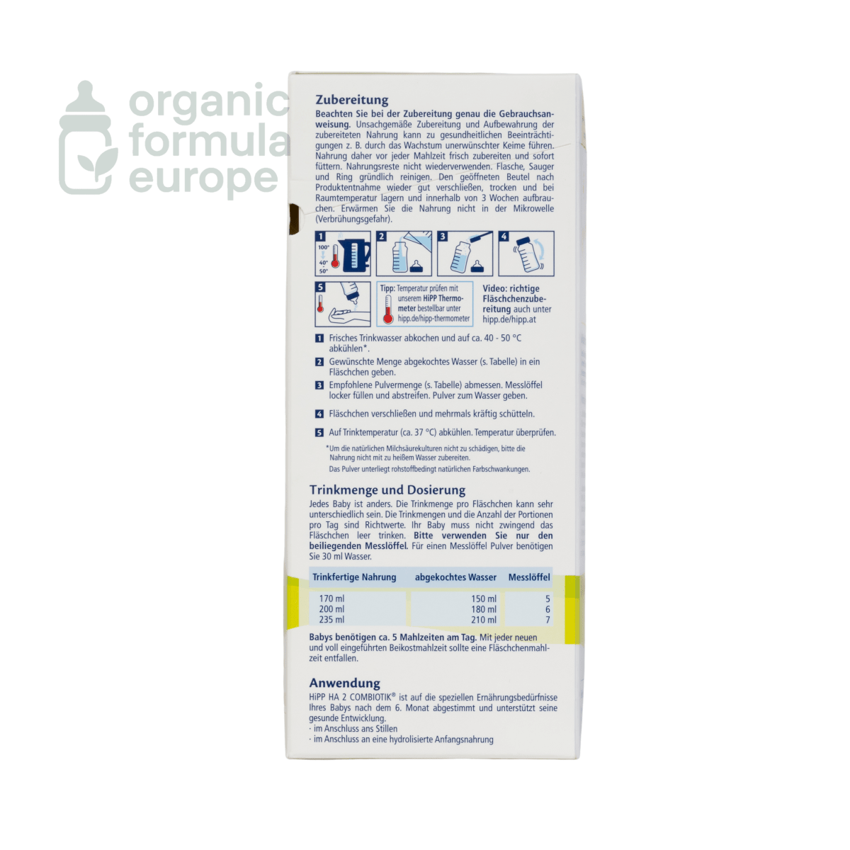 HiPP HA Formula - Stage 2 - Organic Formula Europe
