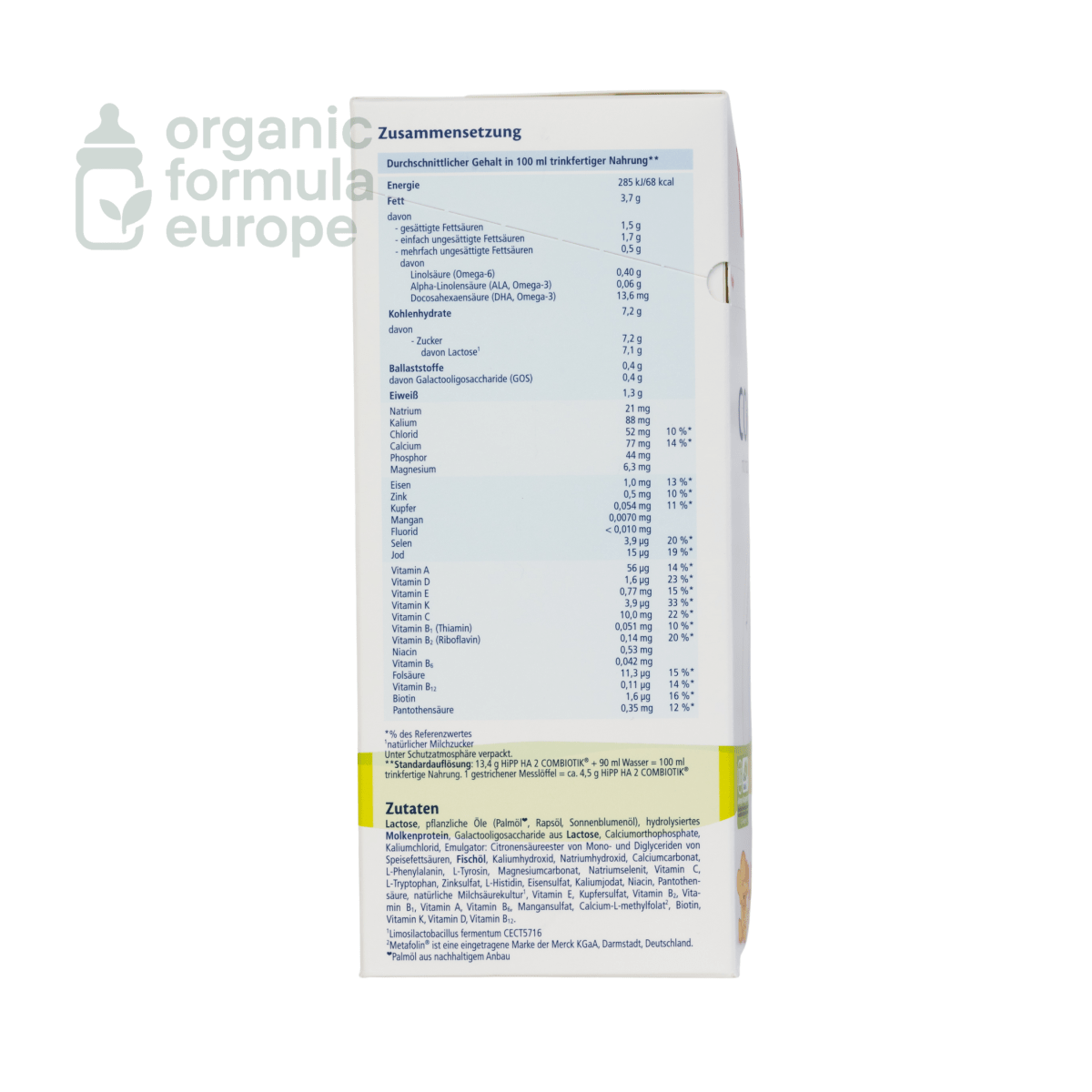 HiPP HA Formula - Stage 2 - Organic Formula Europe