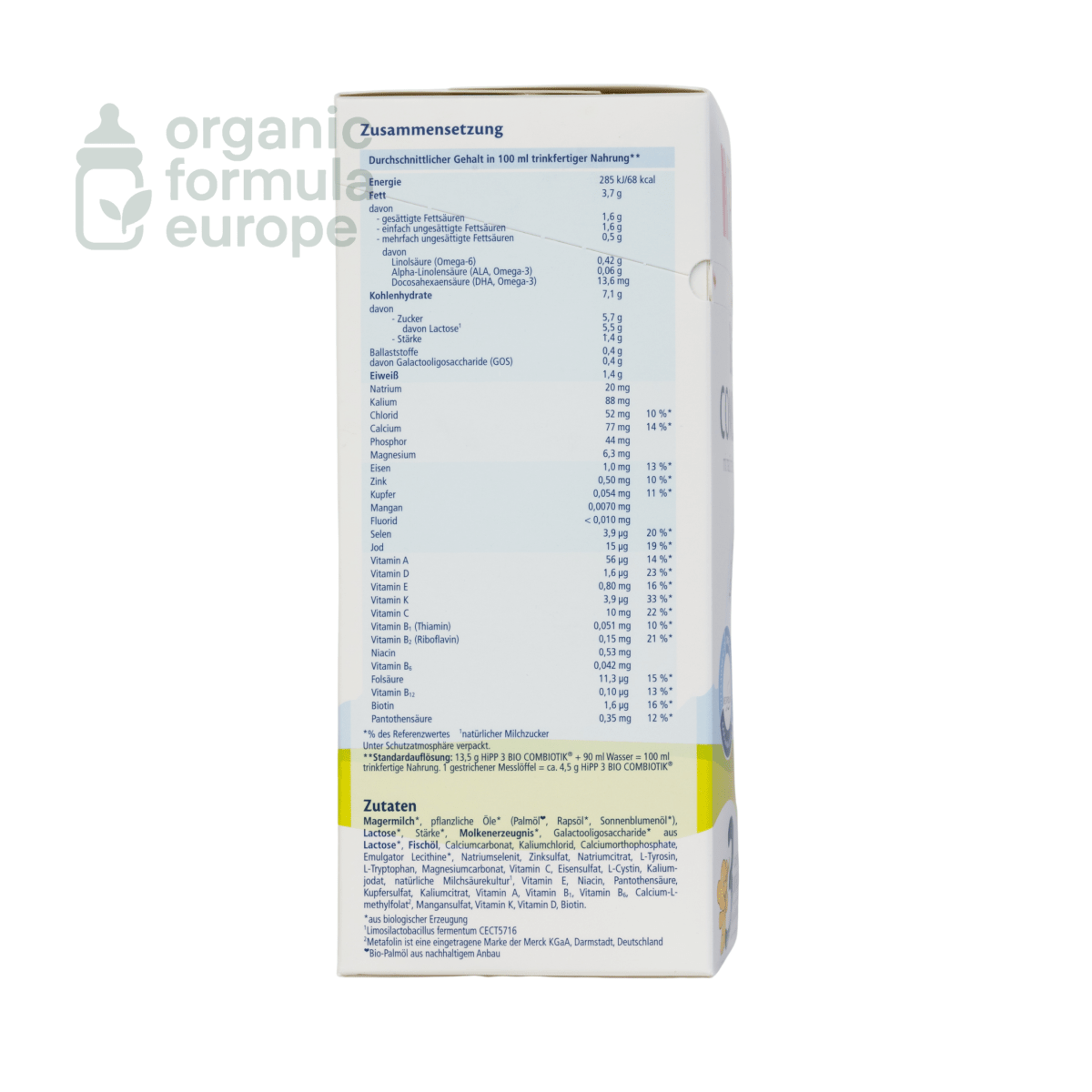 HiPP Organic Baby Formula - Stage 3 - Organic Formula Europe