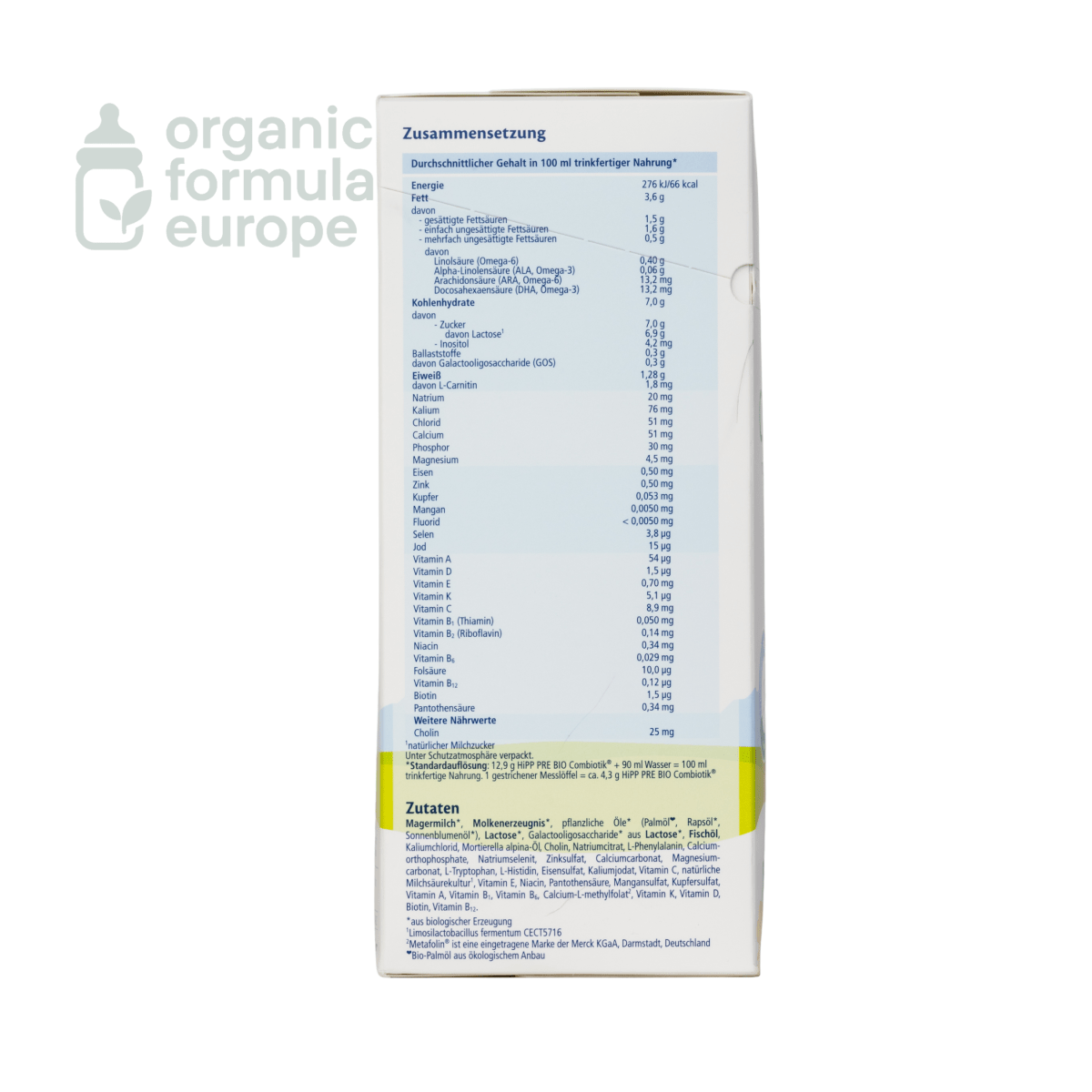 HiPP Organic Baby Formula - Stage Pre - Organic Formula Europe
