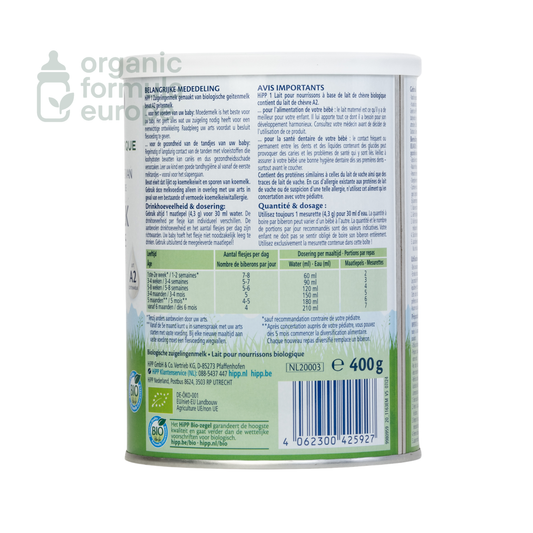 HiPP Dutch Goat Formula Stage 1 packaging