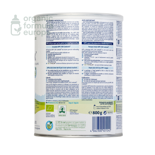 HiPP Dutch Organic Formula Stage 2 packaging