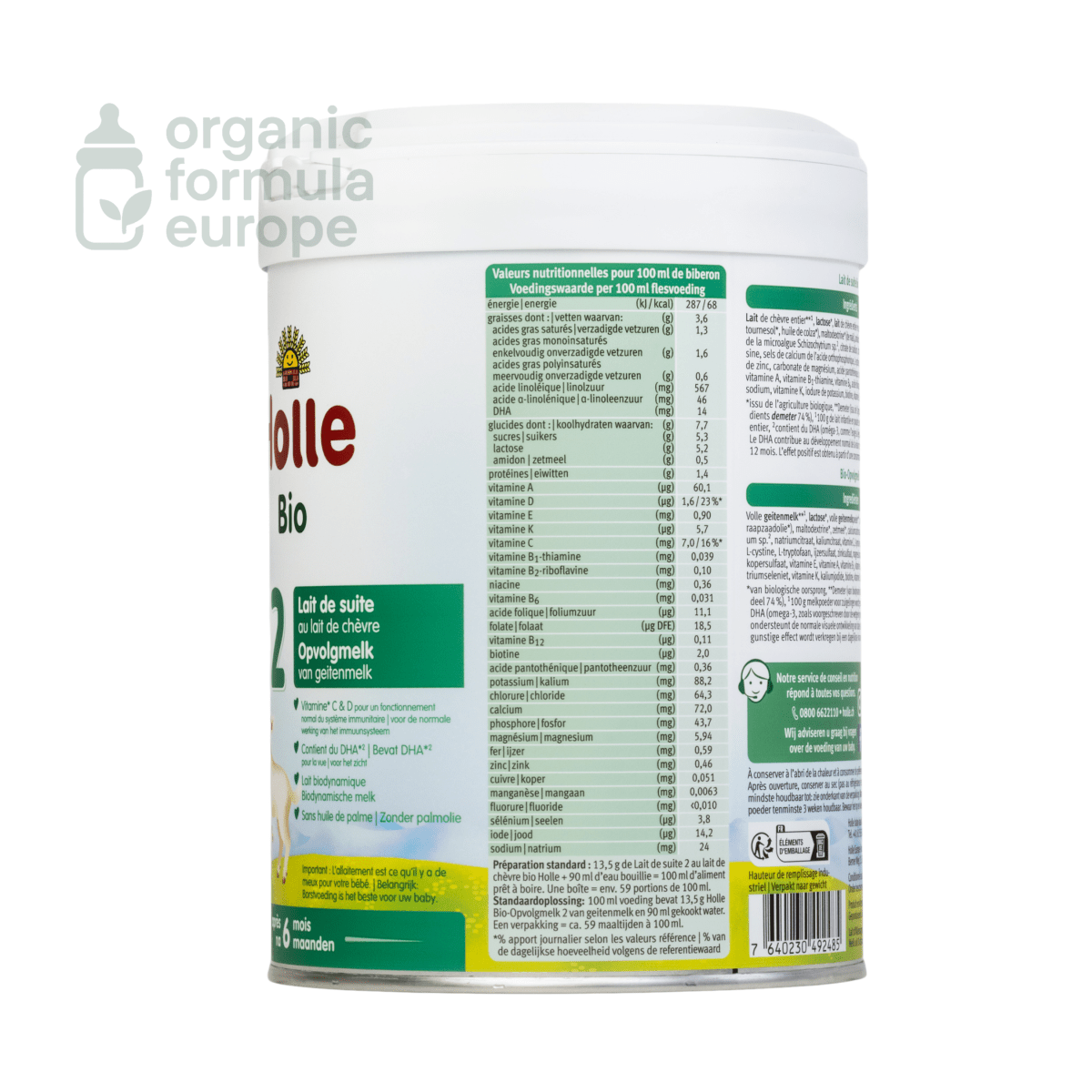 Holle Goat Dutch Formula - Stage 2 - Organic Formula Europe