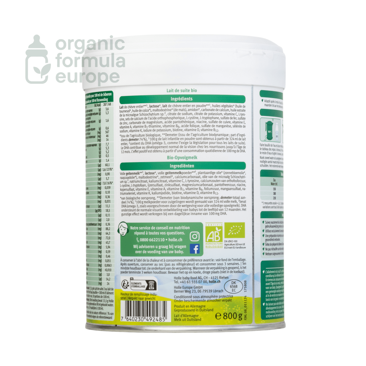 Holle Goat Dutch Formula - Stage 2 - Organic Formula Europe