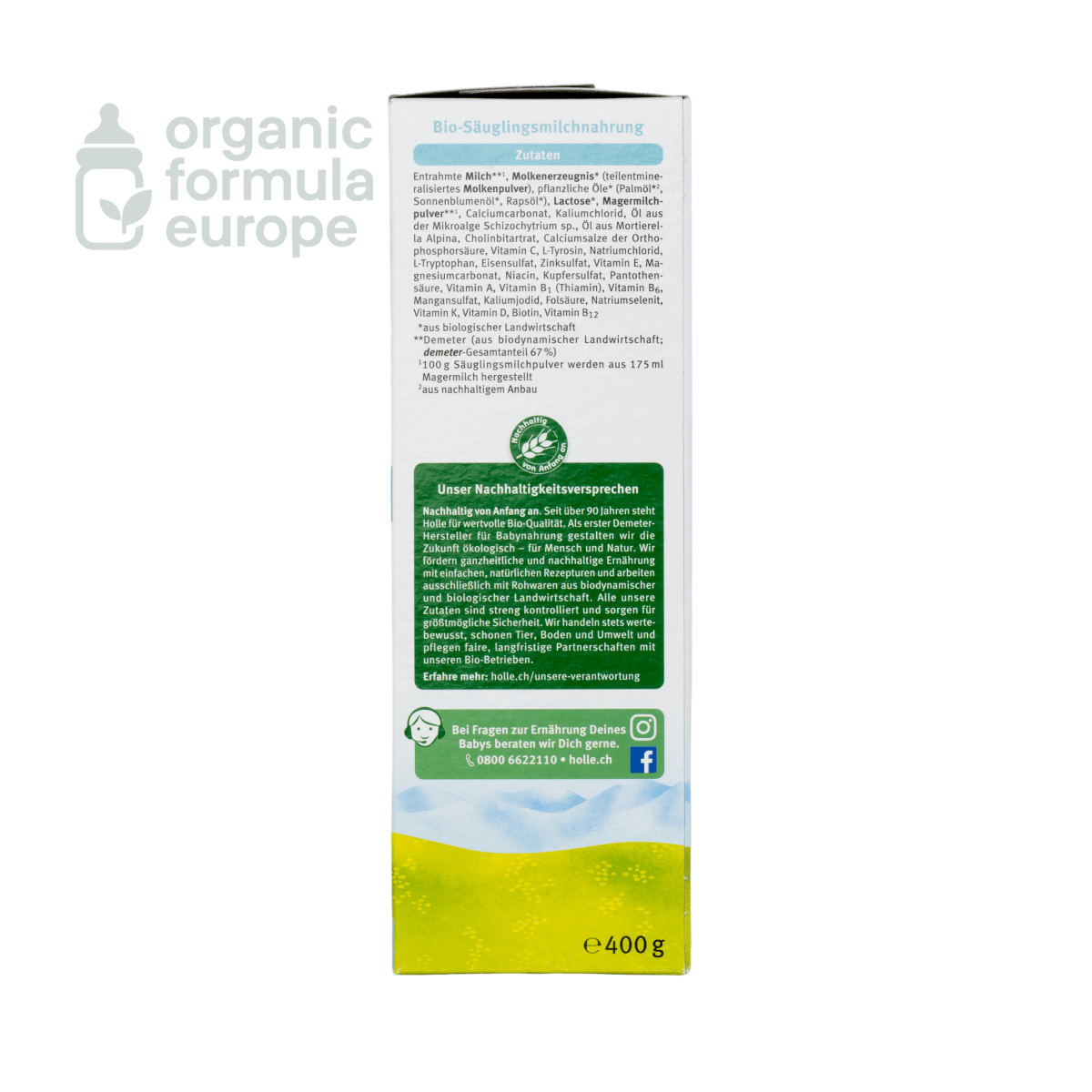 Holle Organic Baby Formula - Stage 1 - Organic Formula Europe