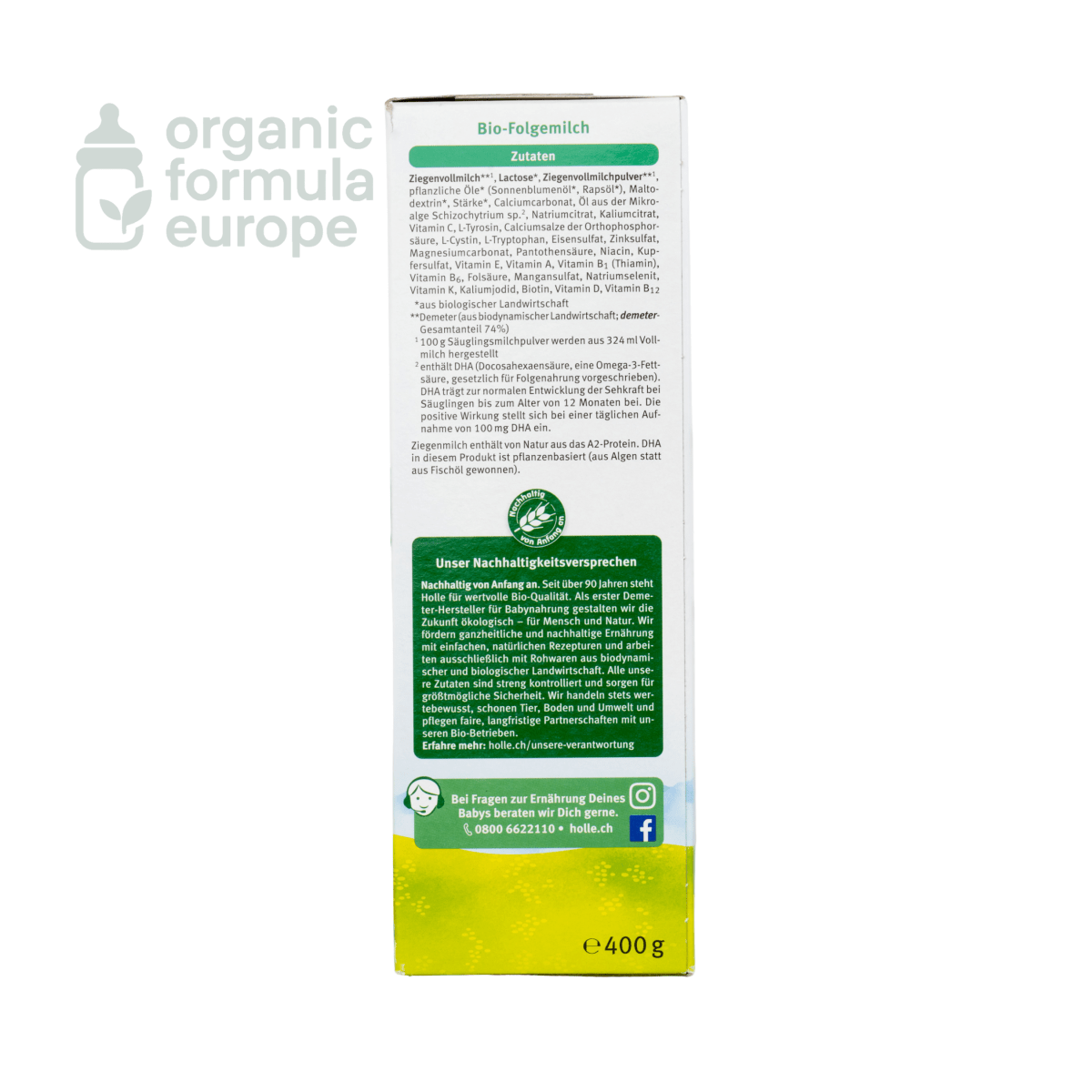 Holle Organic Goat Formula - Stage 2 - Organic Formula Europe