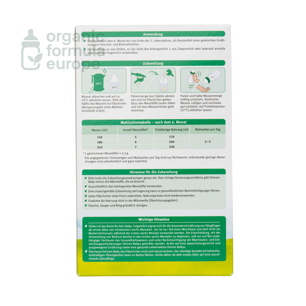 Holle Organic Goat Formula - Stage 2 - Organic Formula Europe