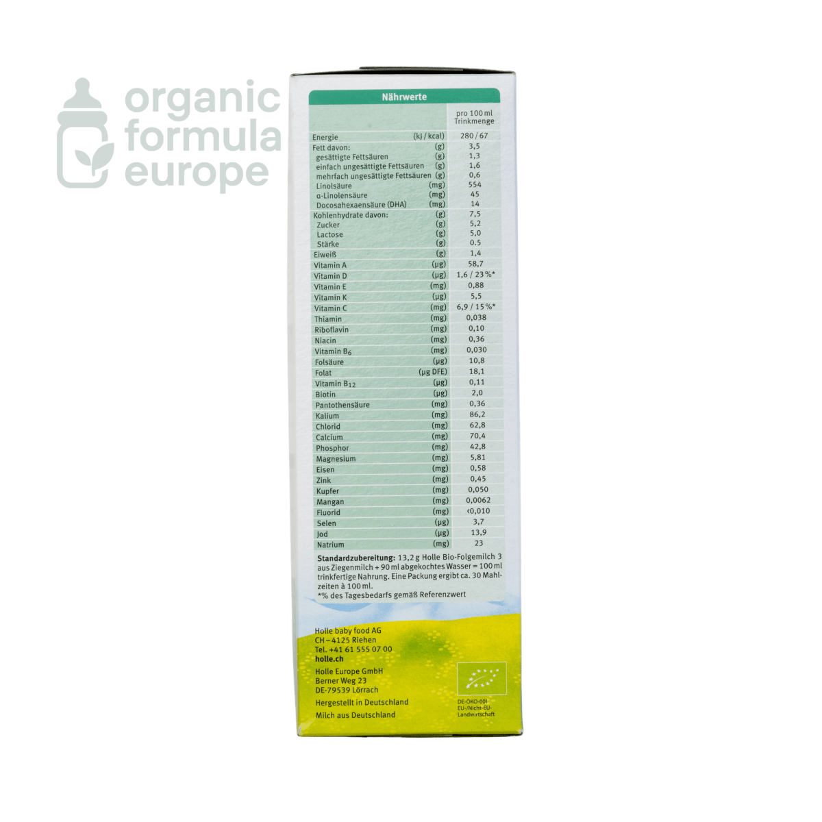 Holle Organic Goat Formula - Stage 3 - Organic Formula Europe