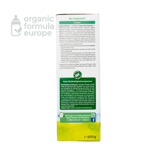 Holle Organic Goat Formula Stage 2 packaging