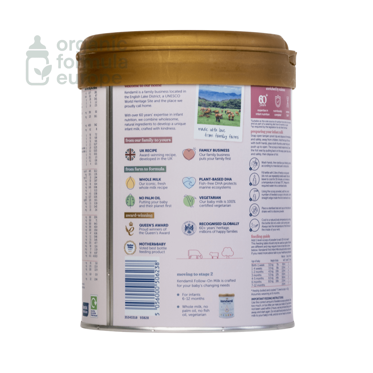 Kendamil Classic Infant Formula - Stage 1 - Organic Formula Europe