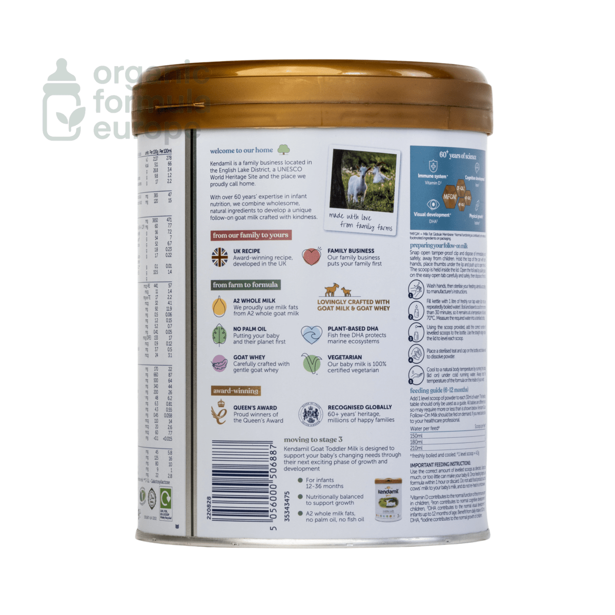 Kendamil Goat Formula - Stage 2 - Organic Formula Europe