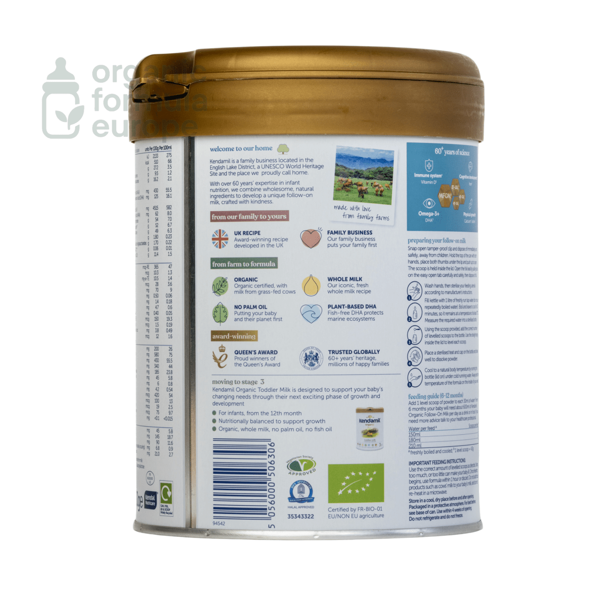 Kendamil Organic Formula - Stage 2 - Organic Formula Europe